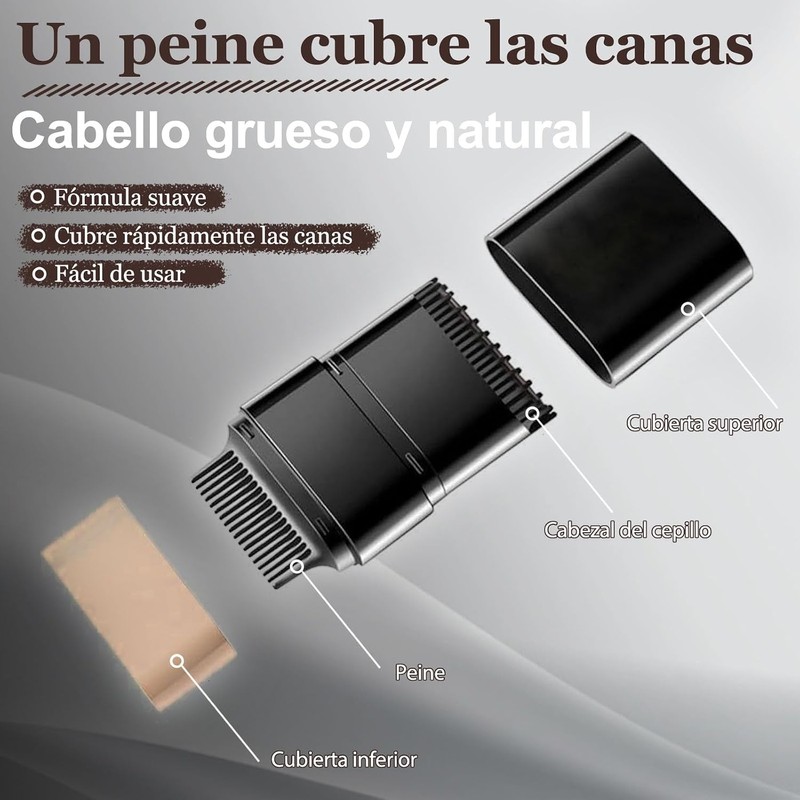 2 en 1 Portátil Peine para Tinte de Cabello, Marrón