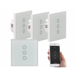 Luminea Home Control Rolladenschalter: 4er-Set Rollladen-Touch-Unterputz-Steuerung, App & Sprachsteuerung (Rolladenschalter Touch, W LAN Rolladenschalter, Rolladenantrieb)