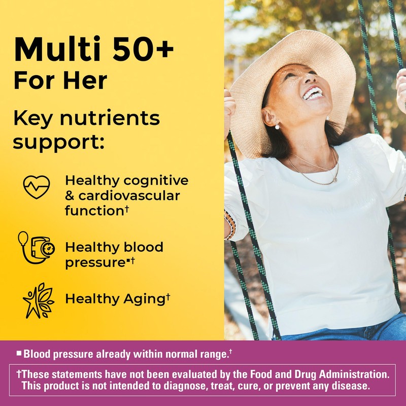 Nature Made Multivitamin For Women 50+ No Iron, Multivitamins for