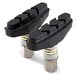 Schwinn Bike V Brake Pads, Durable Replacement Pads, Curved Design, Fits Most Bikes, One Pair, Bicycle Parts, Black