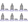 XYZIL 6X Fuel Injector Steel Sleeve Cup Set 21515329 21401136