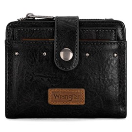 Wrangler - Cartera pequeña para mujer con ventana de identificación extraíble, a negro, Small, Occidental