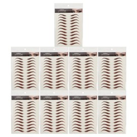 Minkissy 9 Sheets 6D Hair Eyebrow Waterproof Eyebrow Tattoo Eyebrow Sticker Eyebrow Transfers Sticker Salon Shaping Tool