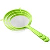 3 Pcs/Set Green Flour Sifter with Long Handle, Hangable Flour