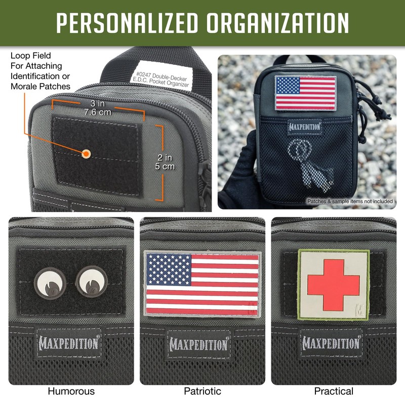 MAXPEDITION Double-Decker EDC Pocket Organizer (5” x 2.5” x 7”)