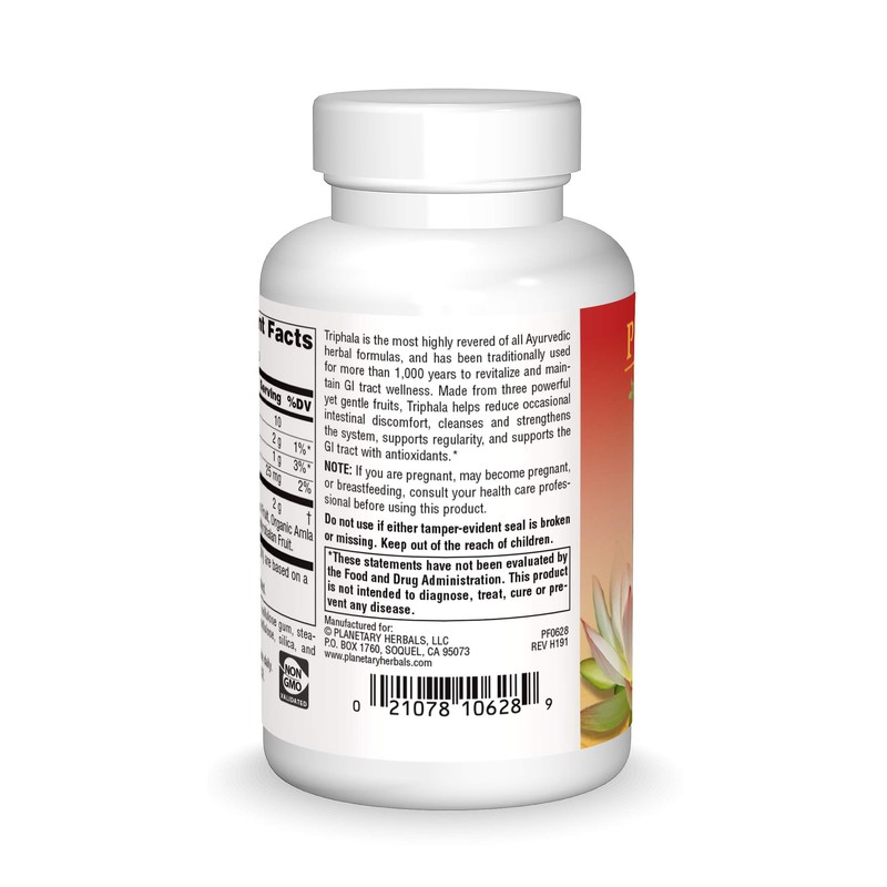 Planetary Ayurvedics Triphala 1000mg GI Tract Wellness & Cleanse -