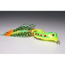 FISHIN ADDICT Frog top surface weed-less fishing lure MARDI GRAS FROG