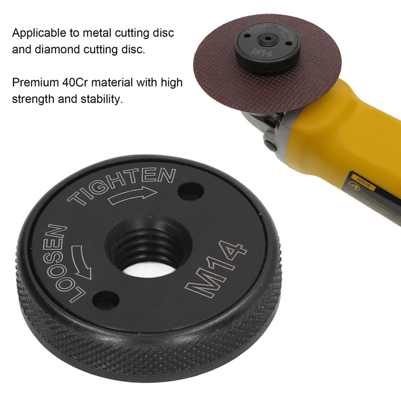 Angle Grinder Flange Nut Self Locking M14 45mm 40Cr Quick