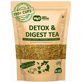 Detox and Digest CCF Tea with Ginger, Turmeric and Licorice Tea 8 Ounces (Pack of 2), 11 Herbs Benefits in One Tea