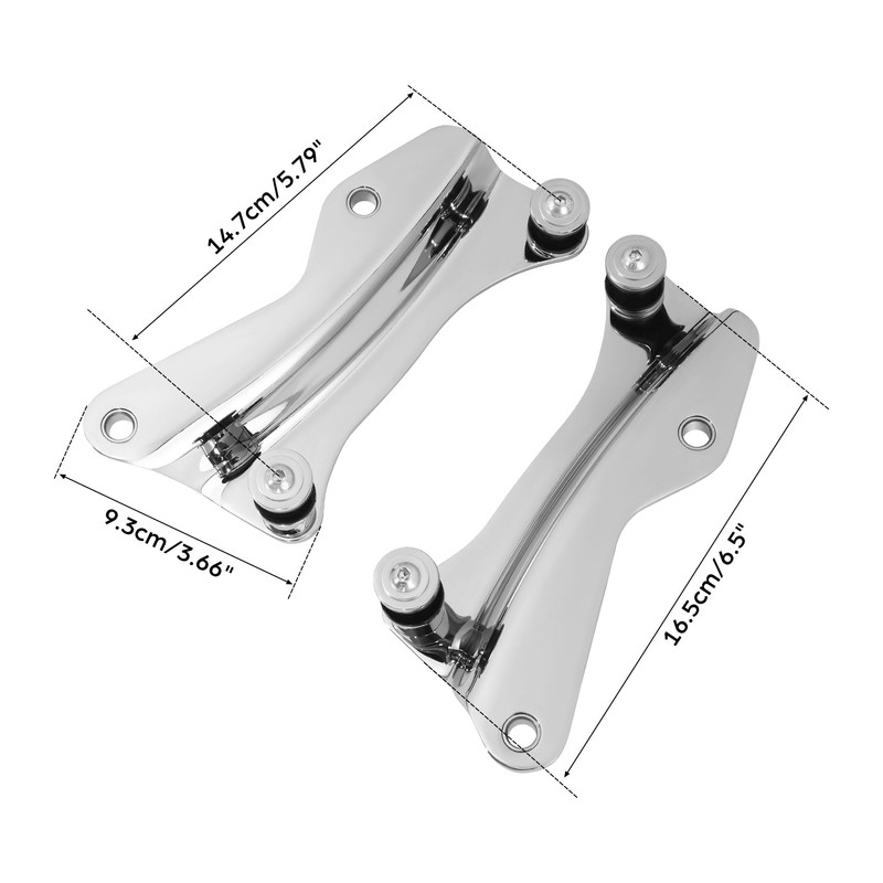 TCMT Chrome Solo Rack w/Docking Hardware Kit Fit For Harley