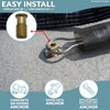 Poolzilla 5 Pack Pool Safety Cover Threaded Brass Insert Screw