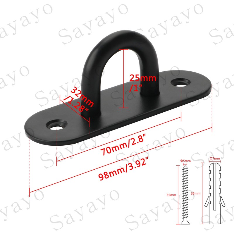 SAYAYO Pad Eye Plate Heavy Duty Eye Plates with Expansion