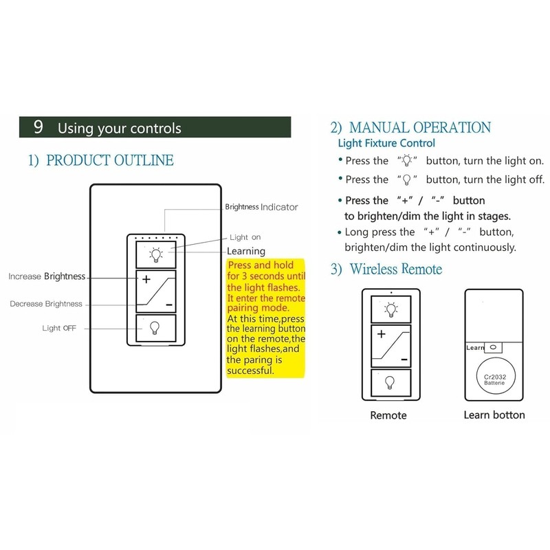 Sunmerit Smart Dimmer Light Switch, Single Pole, Alexa Compatible, No