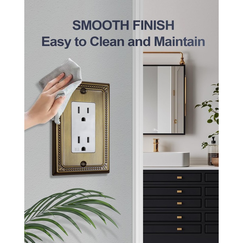 ZILLSEA Metal Wall Plates, Switch Plates and Outlet Covers, Decorative