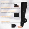 2 Pairs Compression Socks for Women & Men,Toeless Flight Socks