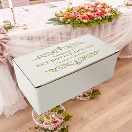 WODEGIFT 50pcs Skeleton Key Bottle Opener Wedding Party Favor Souvenir Gift with Escort Tag and Red Copper Chains (Red Copper,5 Styles)