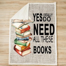 feelingyou Books Pattern Fleece Throw Blanket Super Soft Cozy Book Lover Sherpa Blanket for Kids Women Adults Book Plush Blanket Watercolor Fuzzy Blanket for Sofa Bed(30x40 Inches)