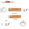 2Pcs Can Punch Bottle Opener - with Riveted Wood Handle,Manual