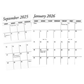 2 Year Bling Glitter Pocket Calendar Planner with Note Pad, Floral Flowers (Golden Sunflowers, 2025-2026)