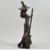 Bronze Colour Witch and Black Cat Gift Ornament Figurine