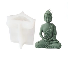 Xidmold - Molde de vela de Buda 3D para escultura, vela de cera de soja, manualidades de resina (B)