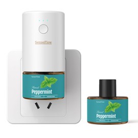 SenseFlow Smart Wi-Fi Space Fragrance Diffuser SF101S – Adjustable Natural Atomizer Essential Oil Kit, 40-Day Aroma, LED Light, Customizable Schedule for Home, Hotel & Studio - Peppermint