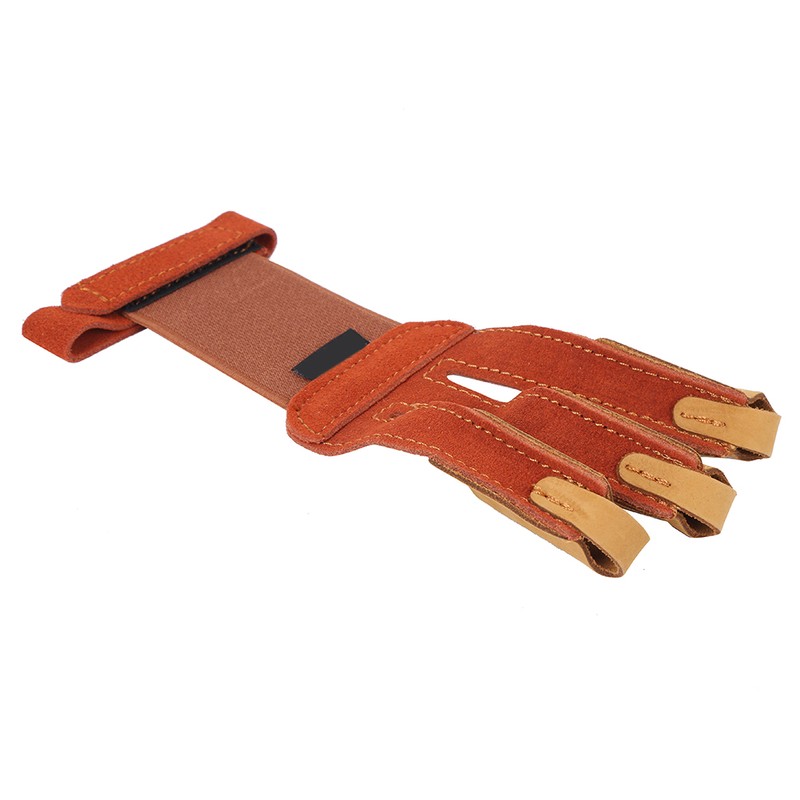 Outdoor Three Finger Guard Glove Traditional Recurved Bow Shooting Archery