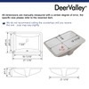 DeerValley DV-1U101 Ally Undermount Bathroom Sink Rectangular, 21'' x 15''