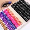 Mixed Color False Eyelashes (240pcs/set), Natural Eyelash Extension Curl Eyelashes,