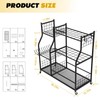 Garden Tool Organizer Rolling Cart Large Capacity Rust-Resistant Metal Tool