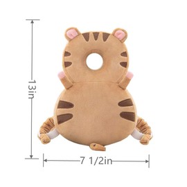 Protector de cabeza de bebé, cojín de seguridad para cabeza de bebé, ajustable, almohadilla de seguridad para la cabeza de los niños pequeños, protección de la espalda del bebé para gatear y caminar, para edades de 4 a 24 meses, amarillo (Yellow-a)
