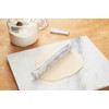 Fox Run French Marble Rolling Pin with Base, White, 3