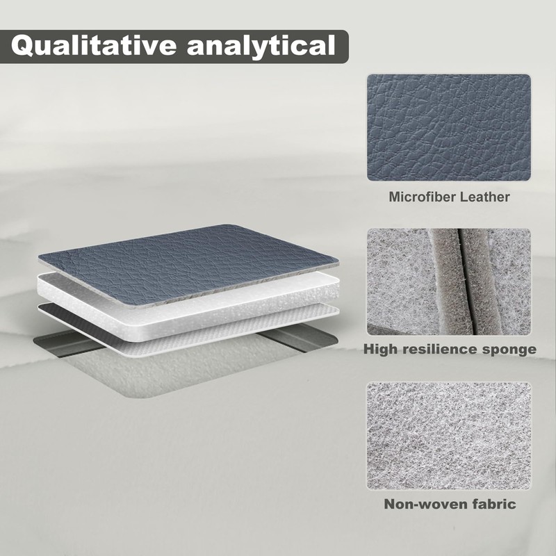 NLQR Dark Gray Driver and Passenger Side Bottom Microfiber Leather