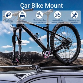 Bicycle Fork Mount Bicycle Block, MTB Fork Mount Bicycle Front Wheel Holder Fork Mounting Bracket Aluminium Alloy Front Fork Fixed Clip Accessories for Outdoor Travel Items