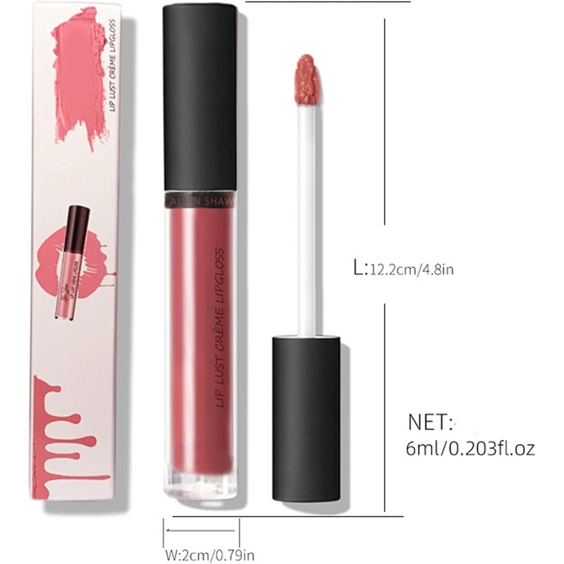 Labial Crema 12 colores hidratante y resistente al agua –