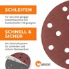 Velcro Sandpaper 150 mm Diameter, Sanding Discs-Velcro, Eccentric Grinder, 15