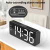 KWANWA Small LED Digital Alarm Clock Plug in for Bedrooms