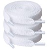 UpUGo 3 Pairs of Shoelaces, 8 mm Wide Flat Shoelaces