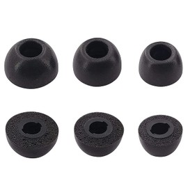 ALXCD Foam Eartips Compatible with Sony WF-1000XM4 Earbuds, S/M/L 3 Pairs Soft Memory Foam Replacement Ear Tips Earbuds Tips, Compatible with Sony WF-1000XM4, Black SML