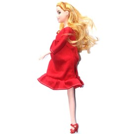 Kunhe Red Real Pregnant Doll Have a Baby in Her Tummy Mom Doll