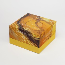LA BELLE SAVON® Handseife [TigerEye] - Edelsteinseife - Handgemachte Naturseife mit echtem Edelstein - Vegan - Für Hände, Gesicht und Körper - Wellness & Spa Geschenk