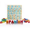 Mayaphilos Wooden Alphabet Puzzle, Spanish Alphabet Puzzle, Preschool Learning Activity,