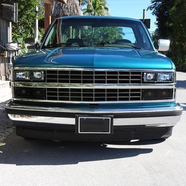 Spec-D Tuning Black Headlights+Bumper+Corner Lamps Compatible with 1988-1993 Chevy C10 Pickup C/K 1500 2500 3500 Silverado Sierra Left + Right Pair Headlamps Assembly