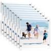 8 Pack Acrylic Floating Picture Frame Wall Mount Frameless Photo