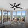 putroad 52 Inch Ceiling Fans with Lights: Black 5 Blades