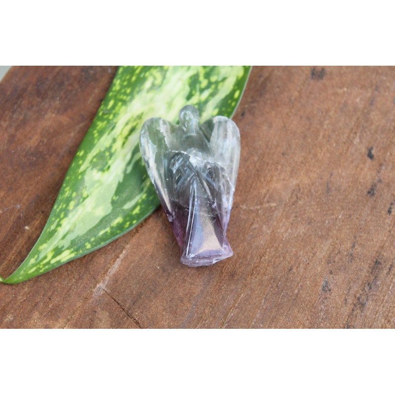 Jet International Energized Multi Flourite 2" Angel Gemstone Divine Spiritual