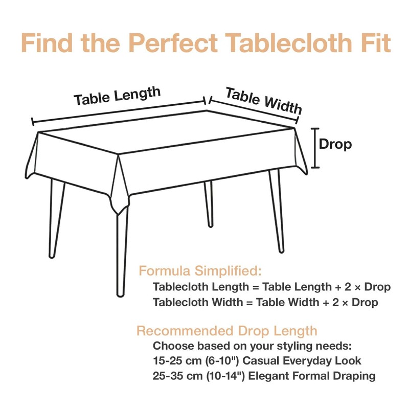 SPRICA Round Jacquard Tablecloth 120cm Water Resistance Solid Colour Table