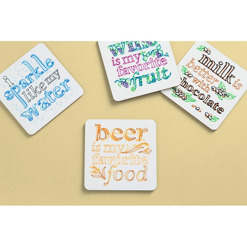 CricutCoaster Blank, Square Infusible Ink, White