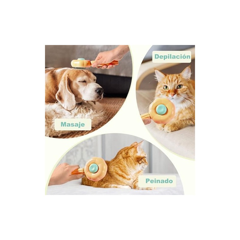 2 Piezas Cepillo para Gato, Autolimpiante Cepillos de Aseo para