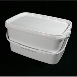 5.7 Litre Rectangular Airtight Food Grade White Catering Mixing Plastic Buckets with Lids – Heavy Duty Industrial Catering Kitchen Quality (10)
